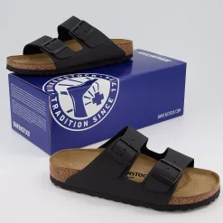 BIRKENSTOCK Arizona Two Strap Sandals F Black Birko Flor - Women’s Sandals -Bikes Shop 1578504048 dt4