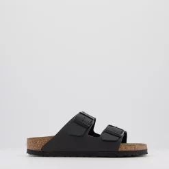 BIRKENSTOCK Arizona Two Strap Sandals F Black Birko Flor - Women’s Sandals