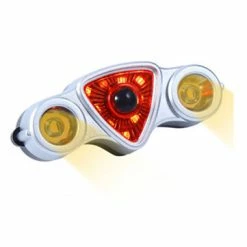 9+2led Bike Tail Light Usb Charging Warning Light Mountain Bike Tail Light (color: Yellowred)