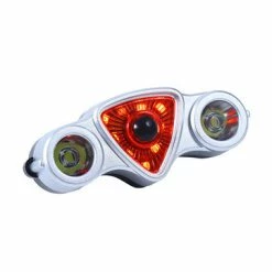 9+2led Bike Tail Light Usb Charging Warning Light Mountain Bike Tail Light (color: Whitered)