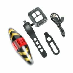 Wireless Rear Lamp Smart Bike Taillight Remote Turn Signal Lights Bicycle Led Tail... (color: Black)