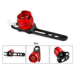 Led Waterproof Bike Bicycle Cycling Front Rear Tail Helmet Red Flash Lights Safety W... (color: Red)