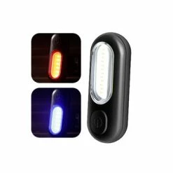 Cob Two-color Bike Tail Light Usb Charging Tail Light Mountain Bike Led Warning ... (color: Bluered)