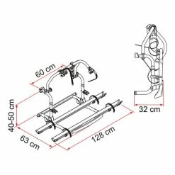 Fiamma Pro C Bike Rack For 2/4 Bicycles Silver Grey Black Red -Bikes Shop fia 02094 10a 003