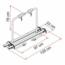 Fiamma Caravan XL A Bike Racks For 2/3 Bikes Silver Grey Black Red -Bikes Shop fia 02094 23a 003